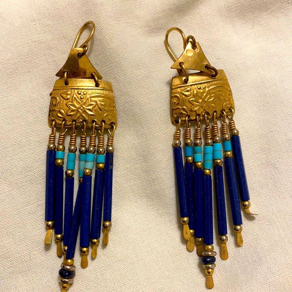 Earrings, beaded